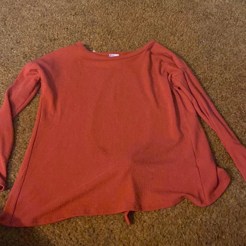 Orange open back long sleeve